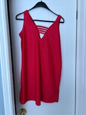 Red Strappy Back Women’s Dress cover up